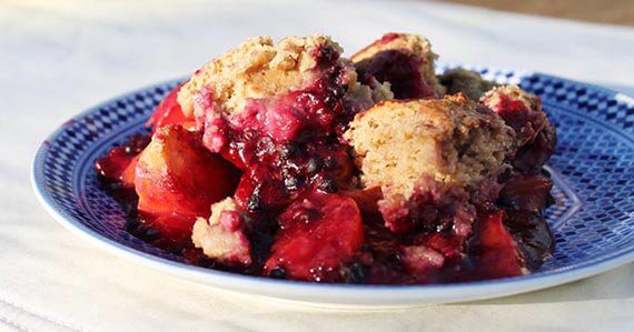 Forks Over Knives | Blackberry-Peach Cobbler