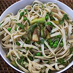Fettuccine with Grilled Asparagus, Peas, and Lemon Fettuccine with Grilled Asparagus, Peas, and Lemon