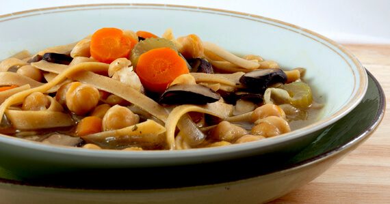 HHChickpeaNoodleSoup570x299 Chickpea Noodle Soup