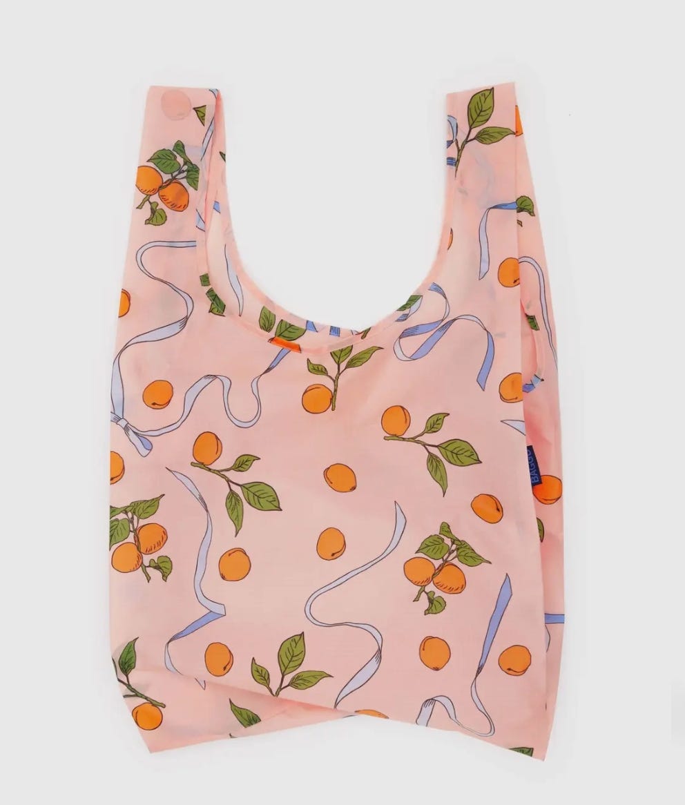 Baggu reusable grocery bag. 