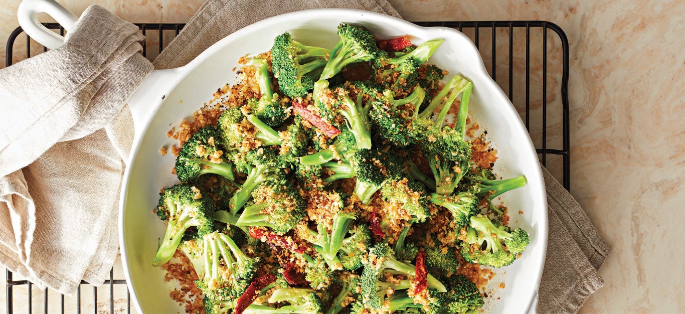 Panko Broccoli with Sun-Dried Tomatoes Recipe - Forks Over Knives