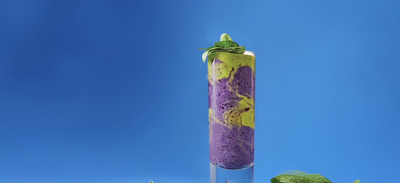 Earth Day Smoothie against a blue background