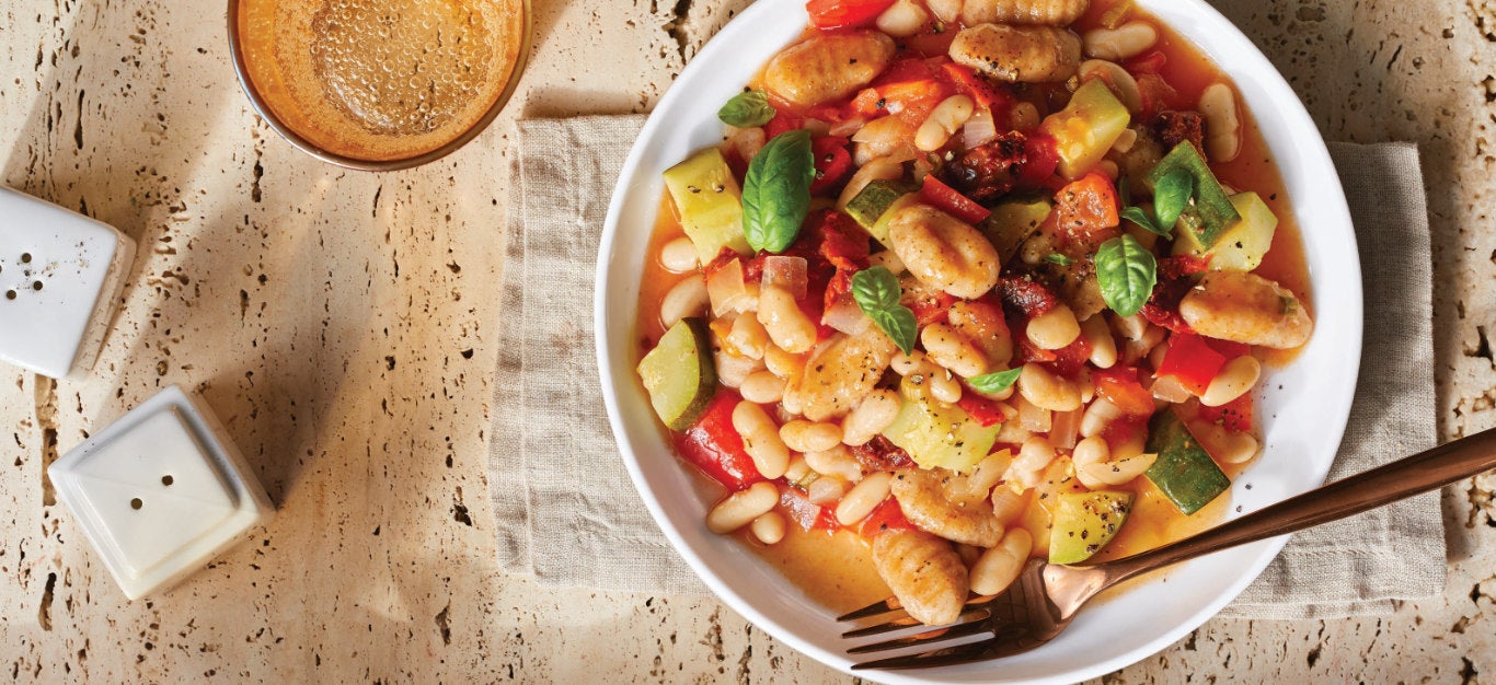 Quick Gnocchi with Zucchini, Tomato, and White Beans Forks Over Knives