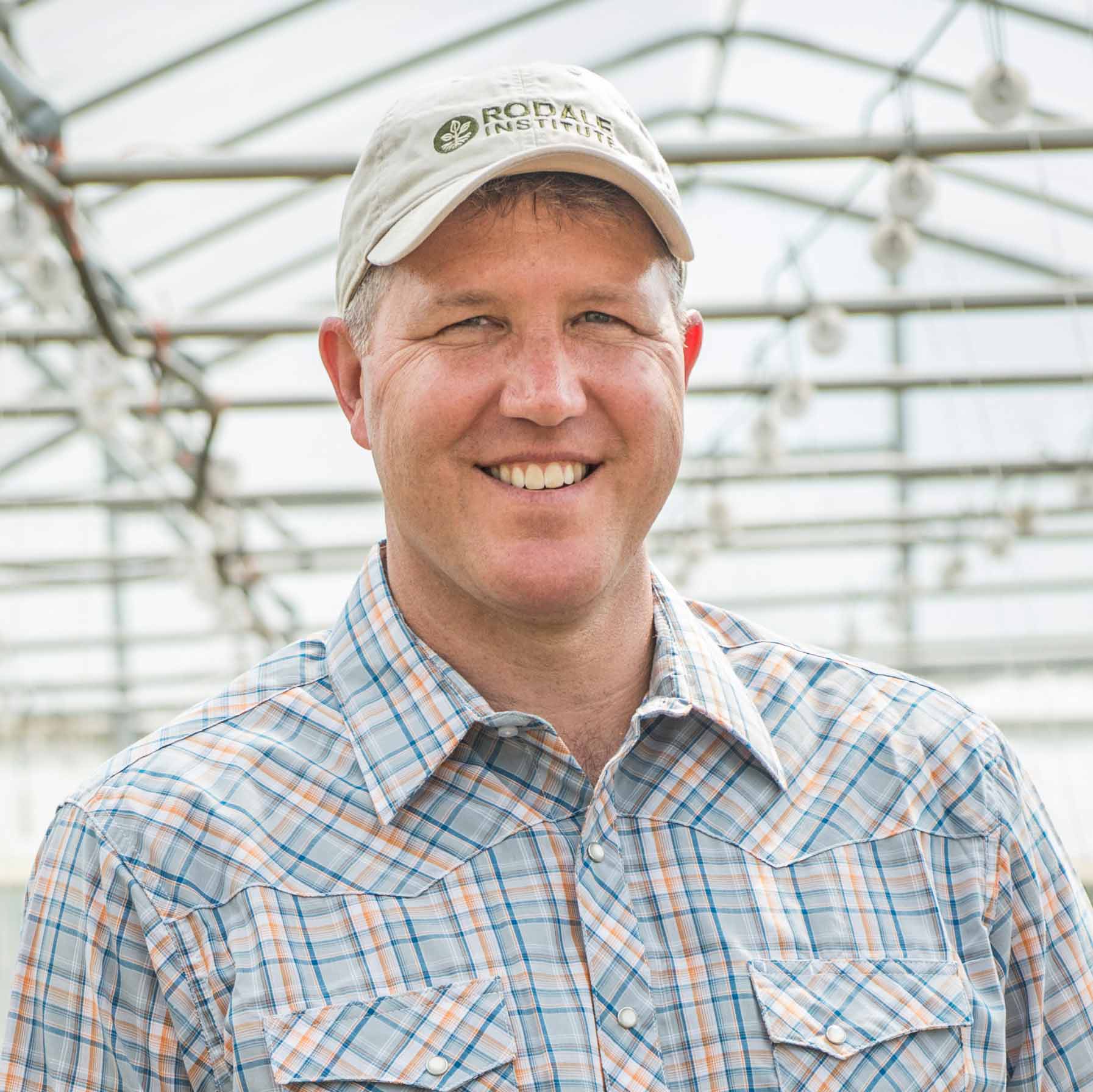 Andrew Smith, Ph.D., oversees the research and farm operations at Rodale Institute