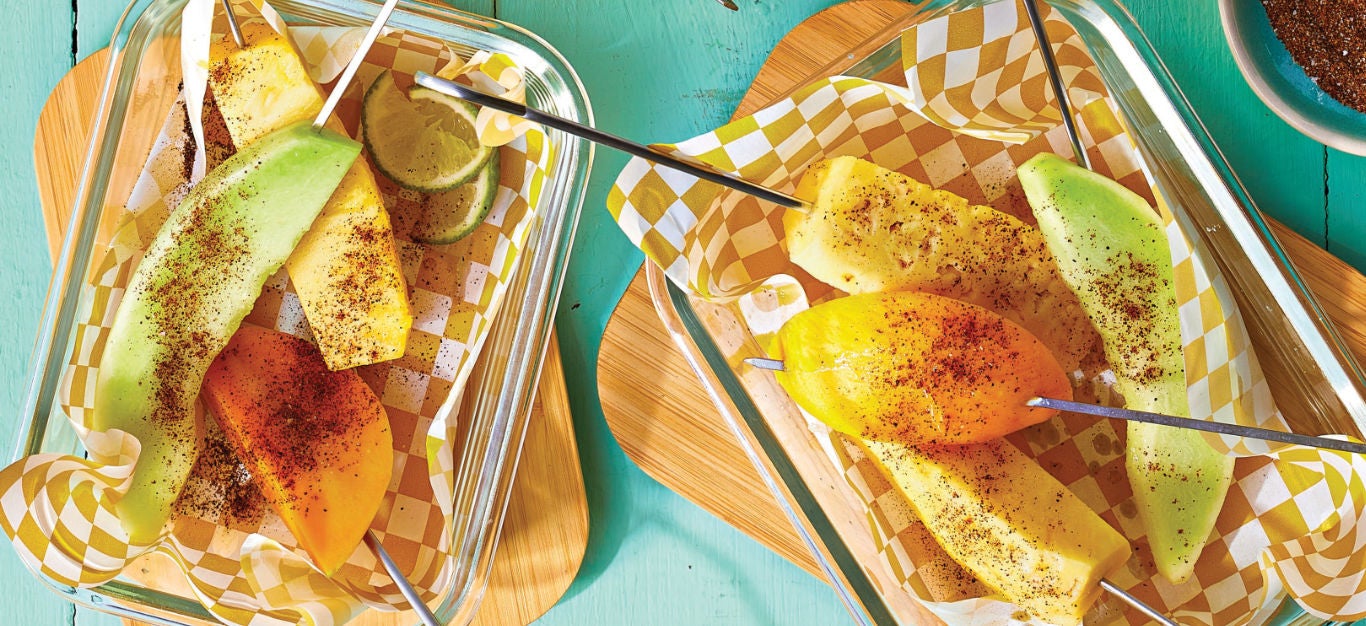 Chili-Lime Fruit on a Stick Recipe - Forks Over Knives