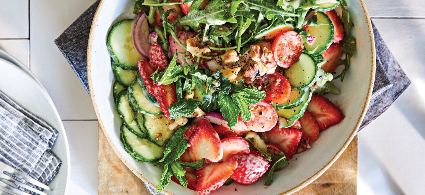 10-Minute Strawberry Cucumber Salad Recipe - Forks Over Knives