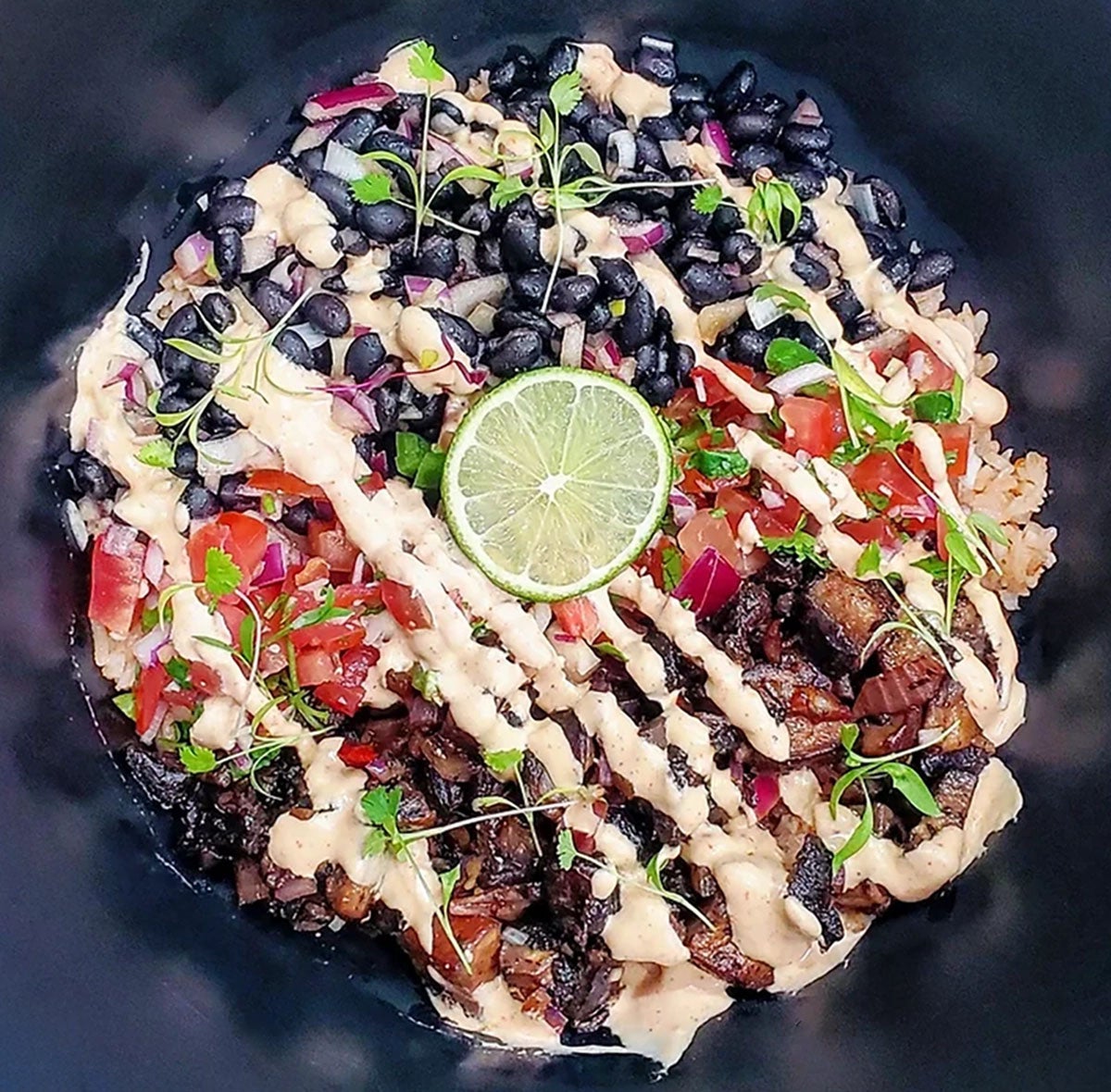 The Mushroom Carne Asada Bowl at 'Lil Vegerie