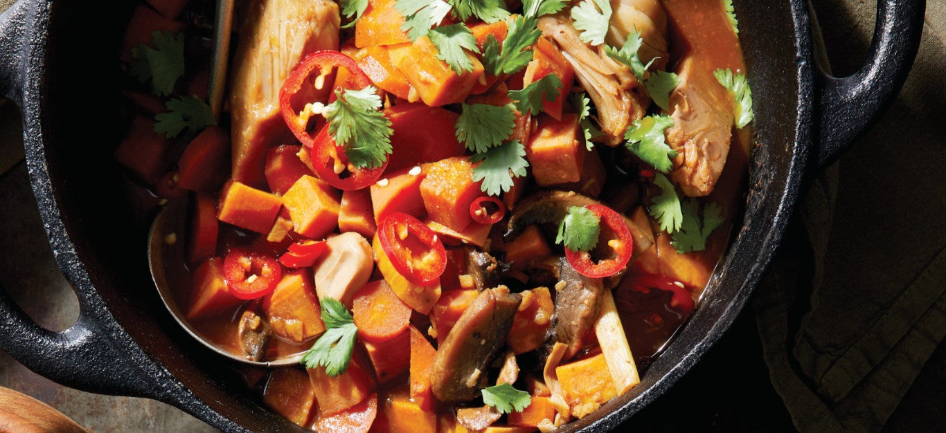 Five-Spice Sweet Potato and Jackfruit Stew Recipe - Forks Over Knives