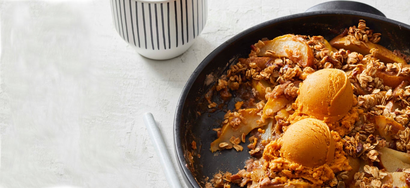 MapleGinger Spiced Pear Crisp with Oats Recipe Forks Over Knives