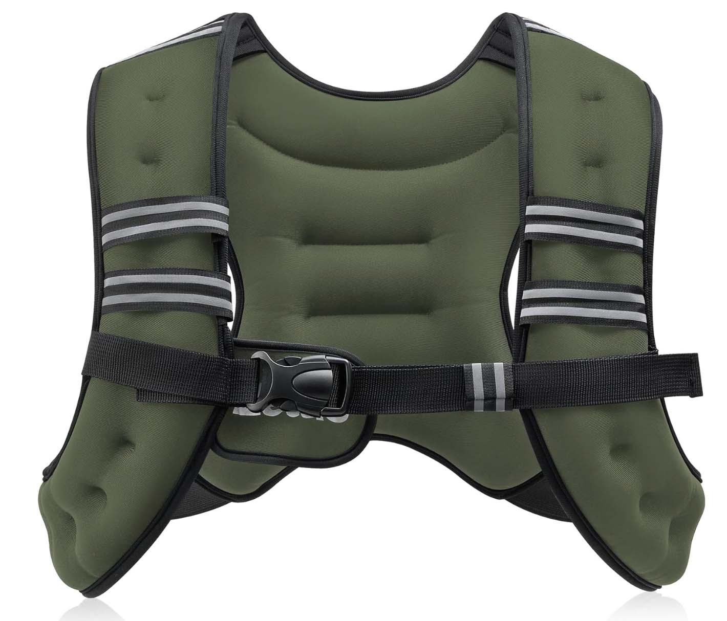 Forest green Zelus Weighted Vest with buckle in front