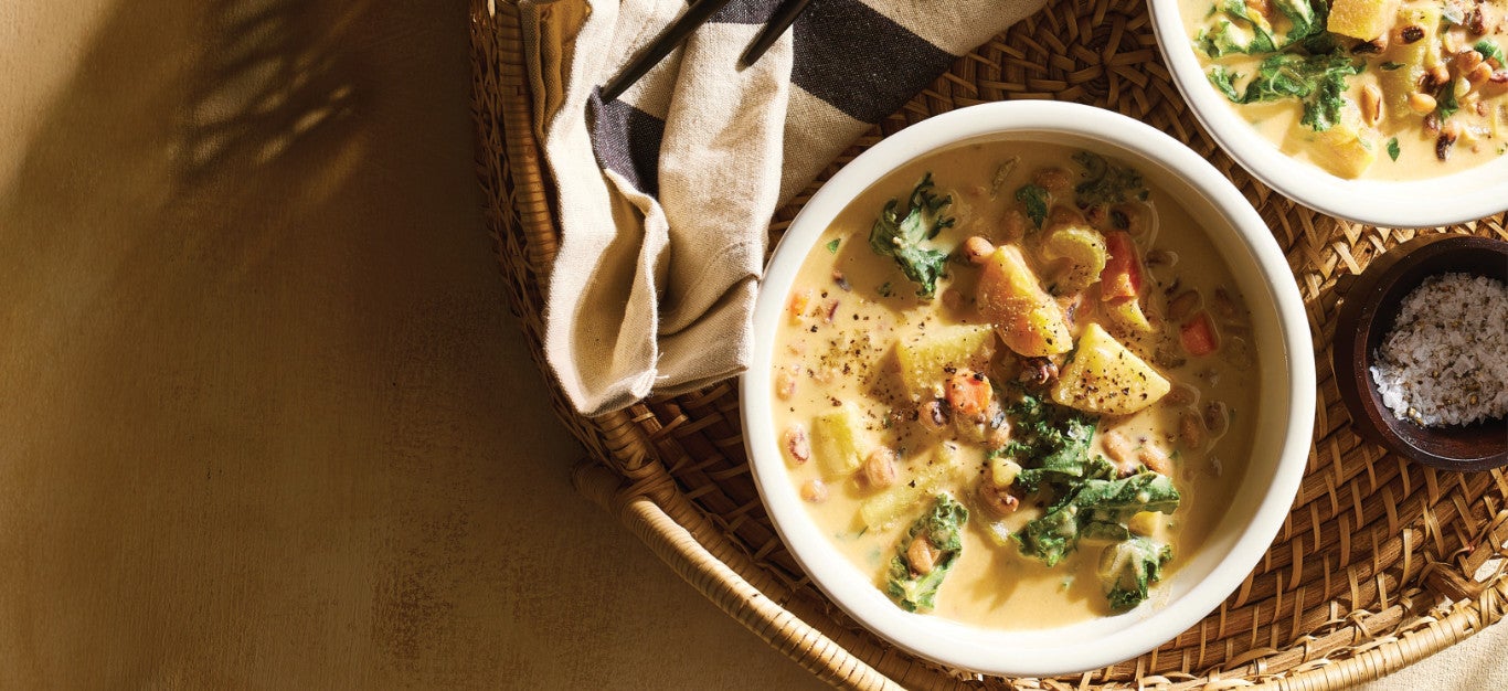 Potato-Kale Black-Eyed Pea Soup Recipe - Forks Over Knives