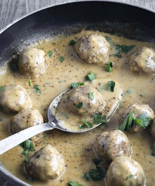 Vegan Swedish meatballs from Brandi Doming's Vegan Wholesome Cookbook