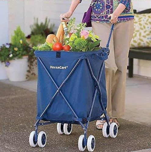 Versa folding shopping cart for farmers market