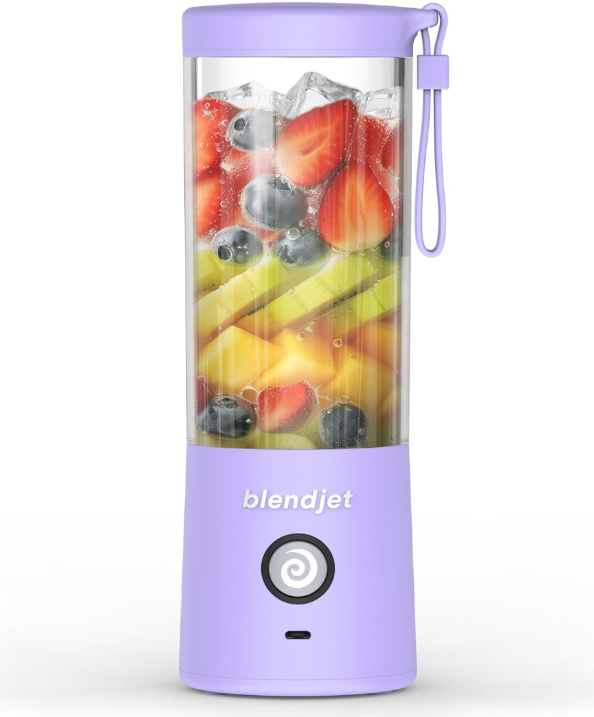 Blendjet cordless blender with fresh fruit ready to blend
