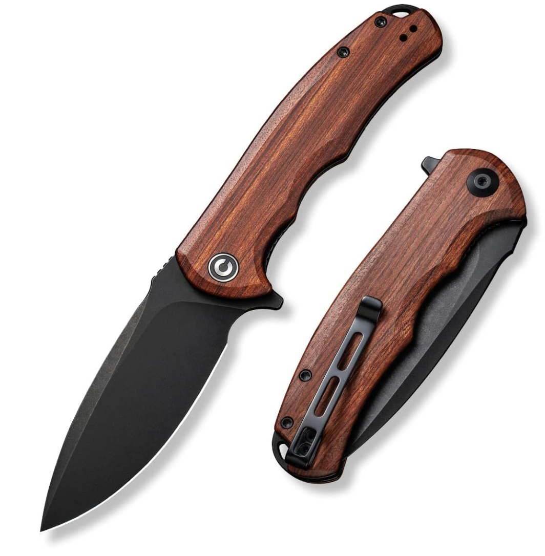 CIVIVI Folding Pocket Knife, one collapsed and one expanded with the blade showing