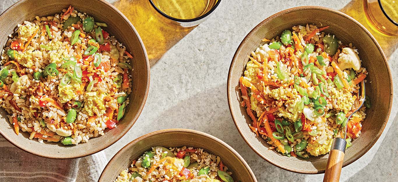 Miso Tofu Rice Bowl with Crunchy Veggies Recipe - Forks Over Knives