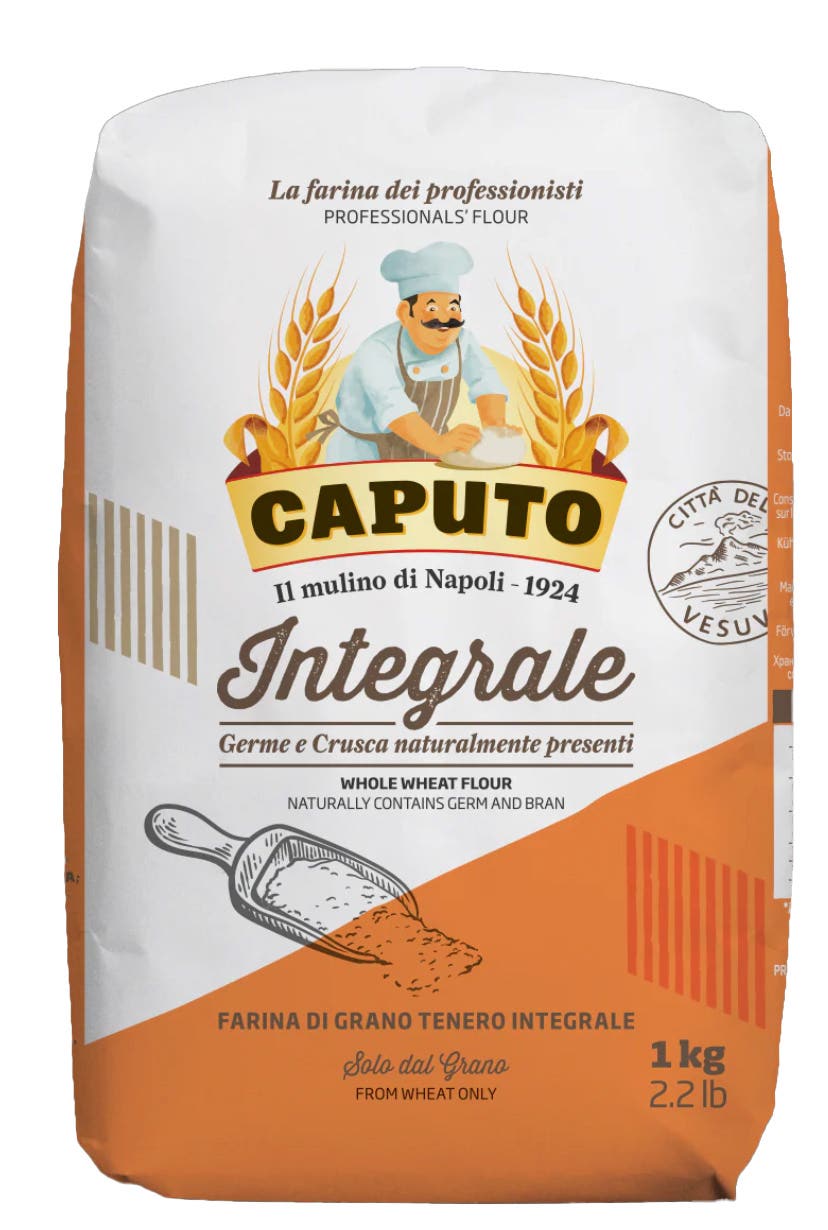 A bag of whole grain flour from Caputo Integrale