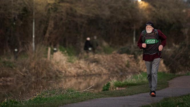 88-year-old vegan Paul Youd running an ultramarathon in the documentary More Like Paul