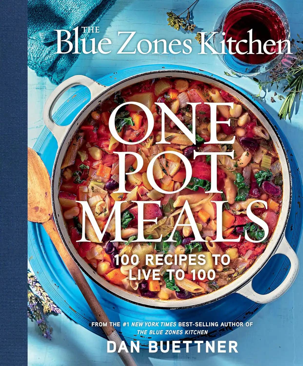 Cover of vegan cookbook Blue Zones Kitchen One Pot Meals