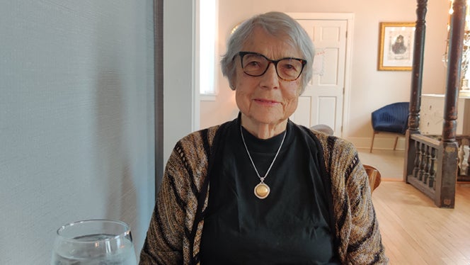 Photo of Ardis Coffman, 85-year-old woman who went plant-based (wfpb) at 80 to lower her blood pressure