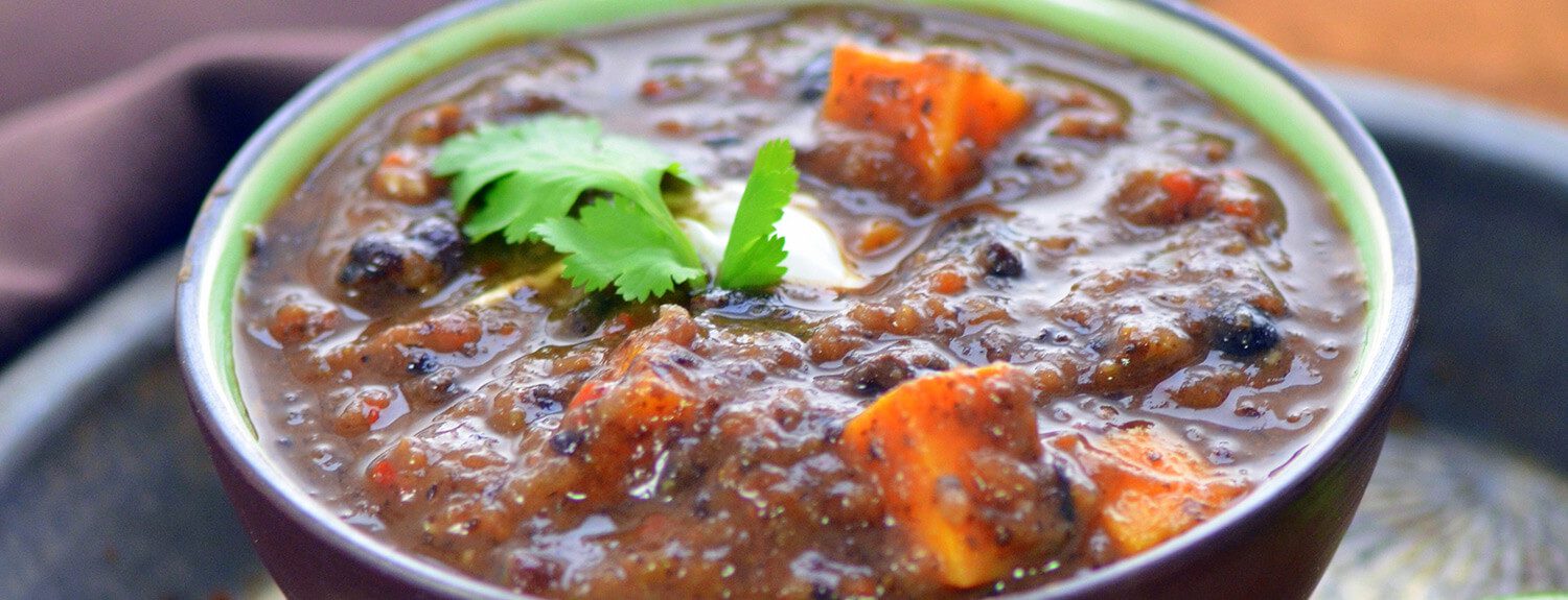 Black Bean and Sweet Potato Soup Forks Over Knives