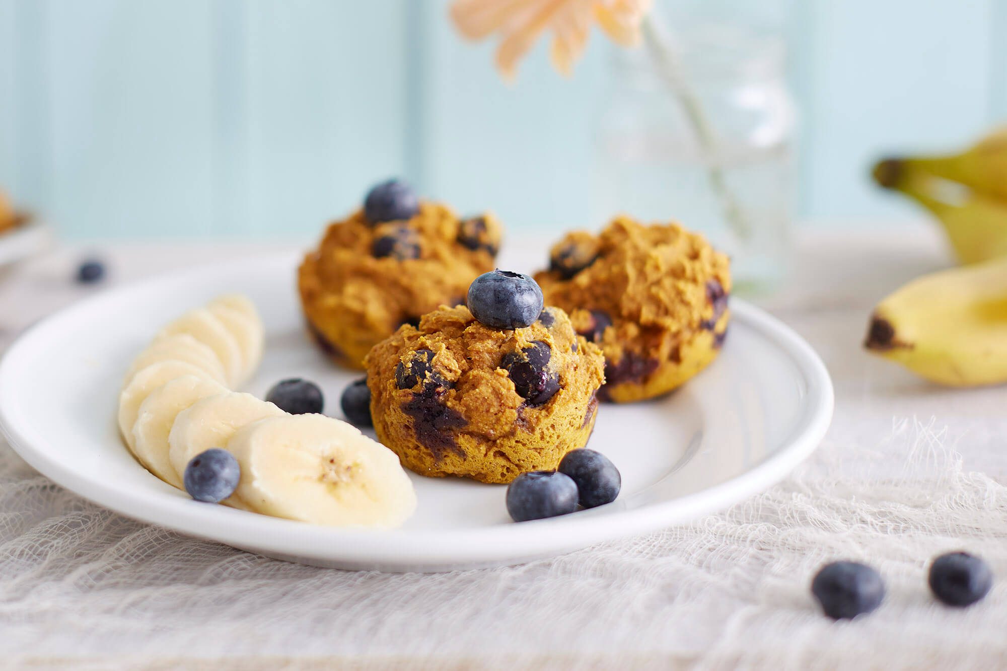 Blueberry Oat Breakfast Vegan Muffins PlantBased Recipe