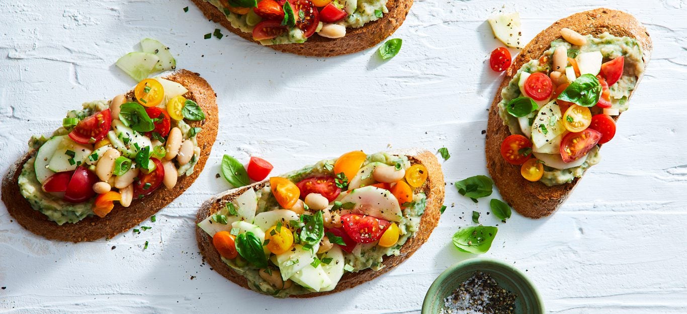 Cherry Tomato Bruschetta Tartines - Forks Over Knives
