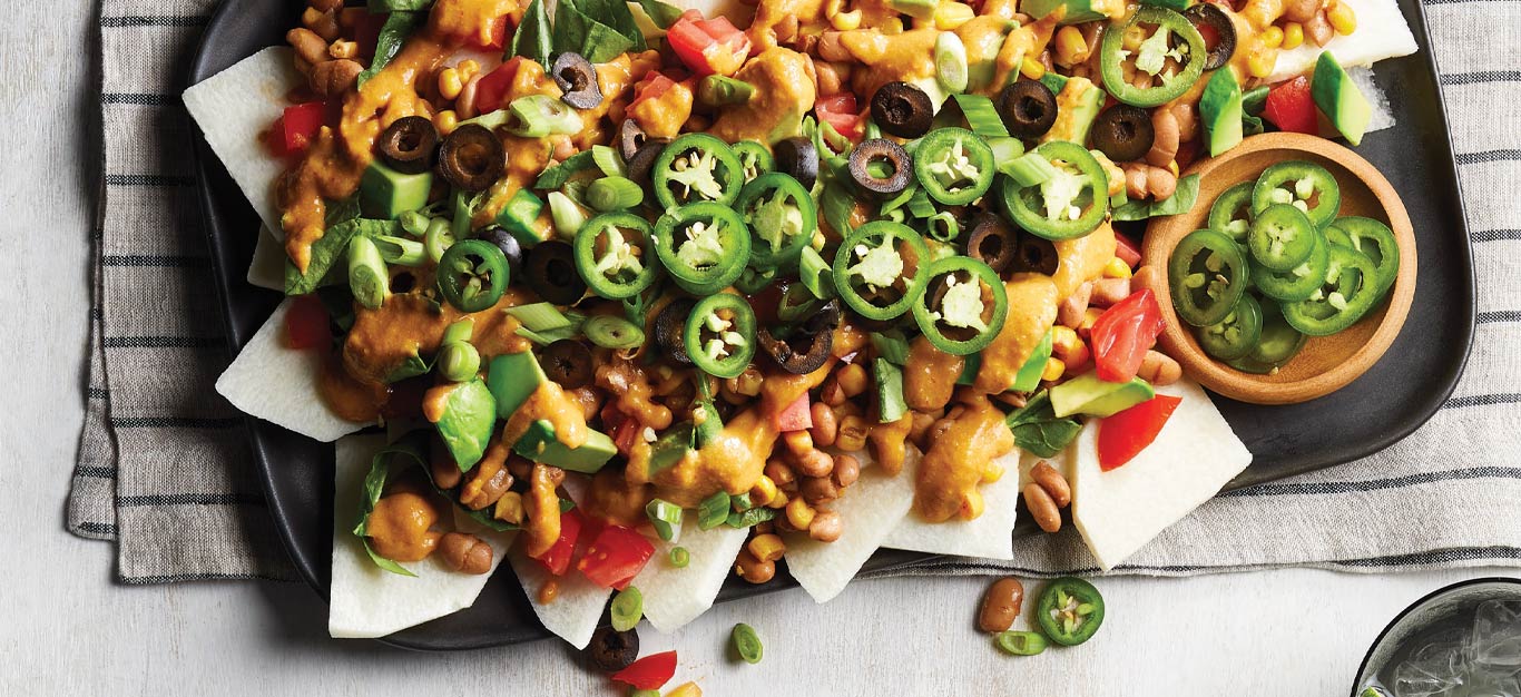 Chile-Lime Pinto Bean Nachos Recipe - Forks Over Knives