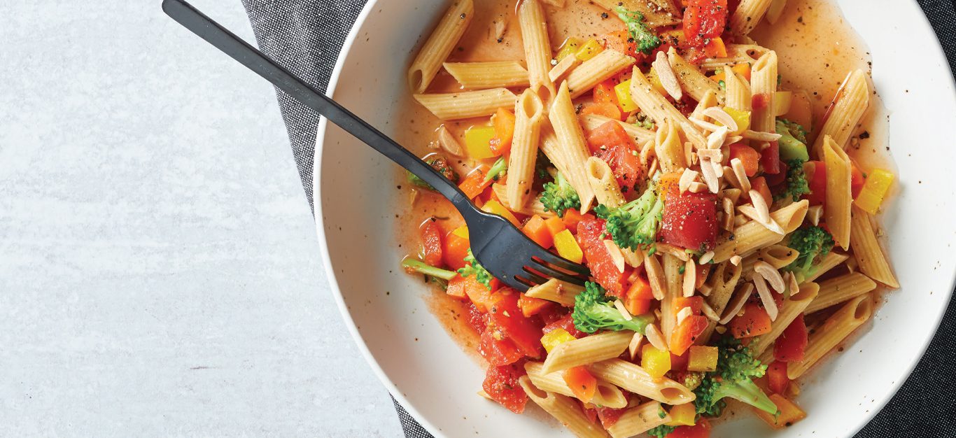 Microwave Pasta Primavera - Forks Over Knives