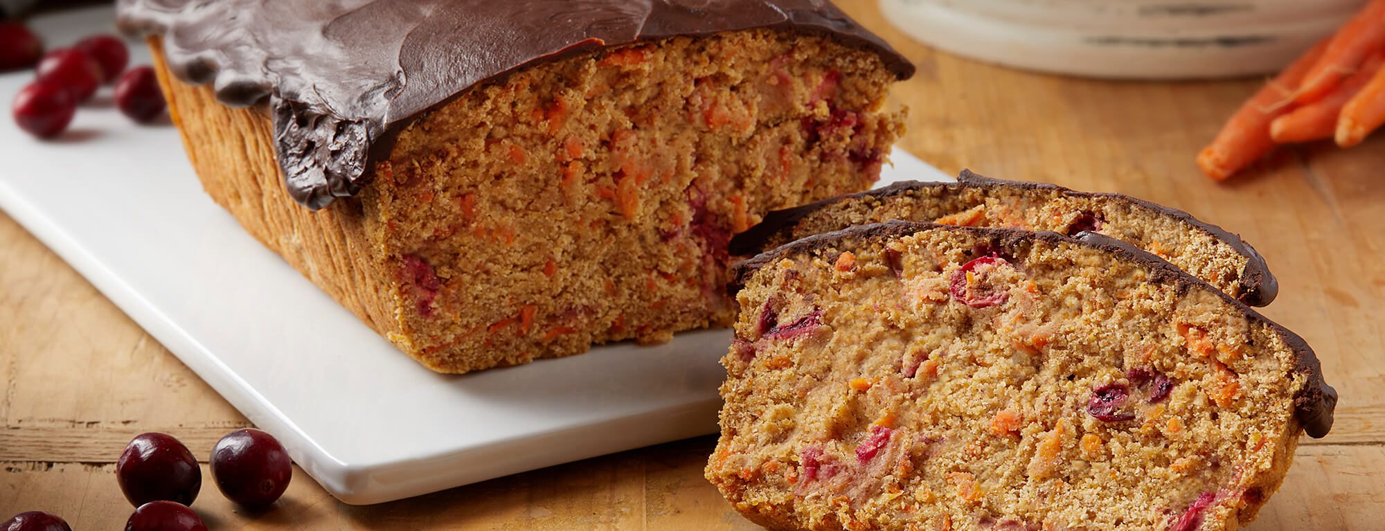 Cranberry Carrot Cake with Chocolate Ganache PlantBased Vegan Recipe