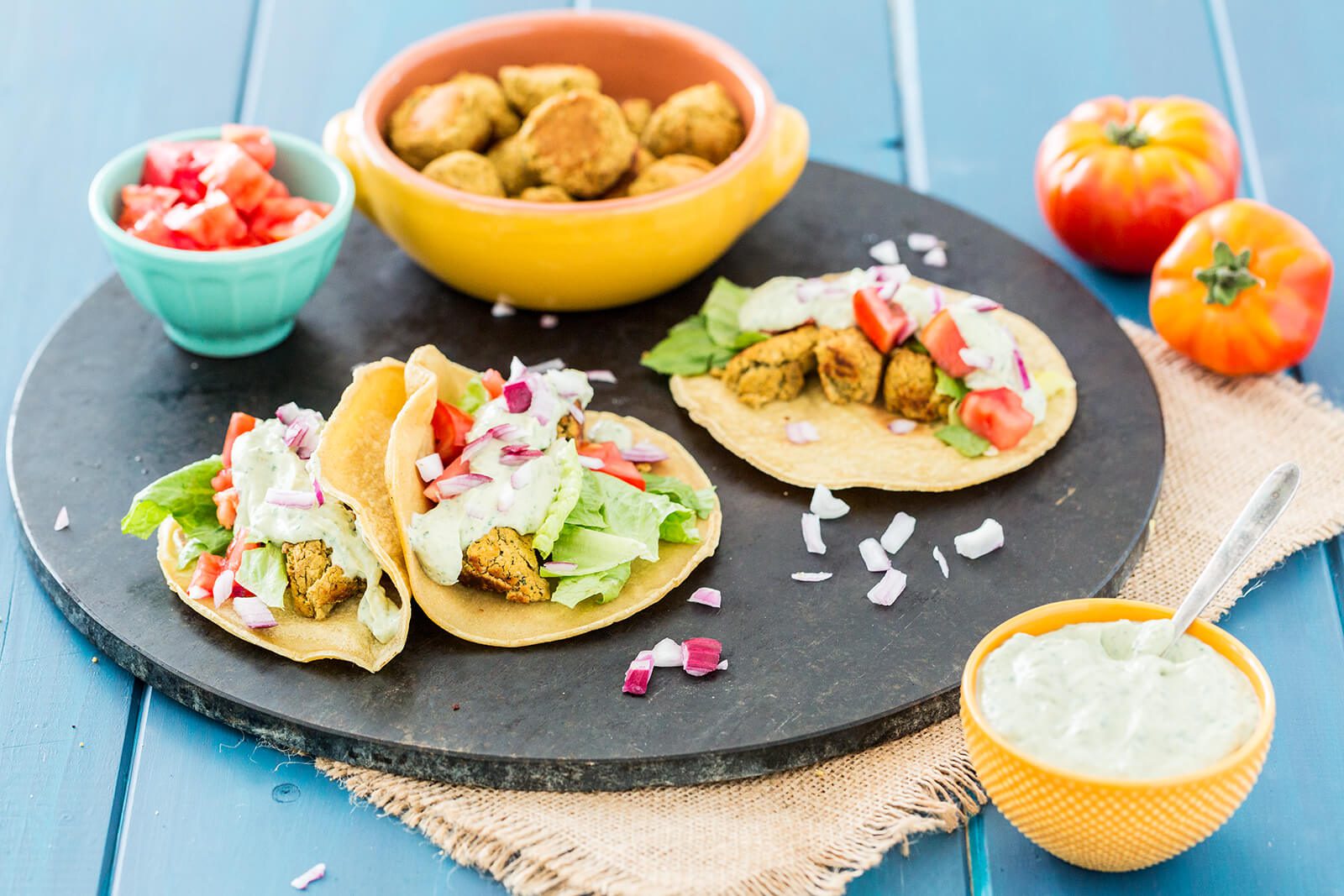 Crunchy PlantBased Falafel Tacos Forks Over Knives