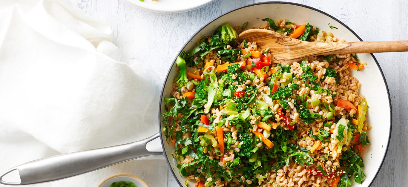 OilFree Farro Fried Rice Forks Over Knives