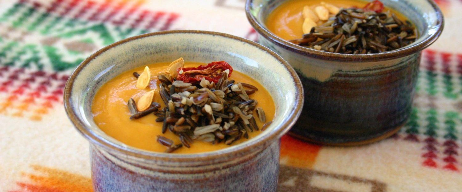 A bowl of Harvest Moon Squash Soup