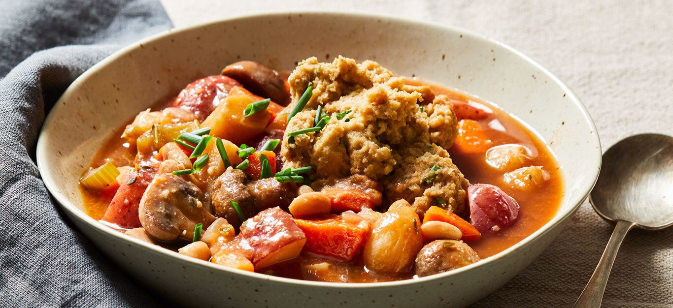 Vegetable Stew with Herbed Dumplings Recipe - Forks Over Knives