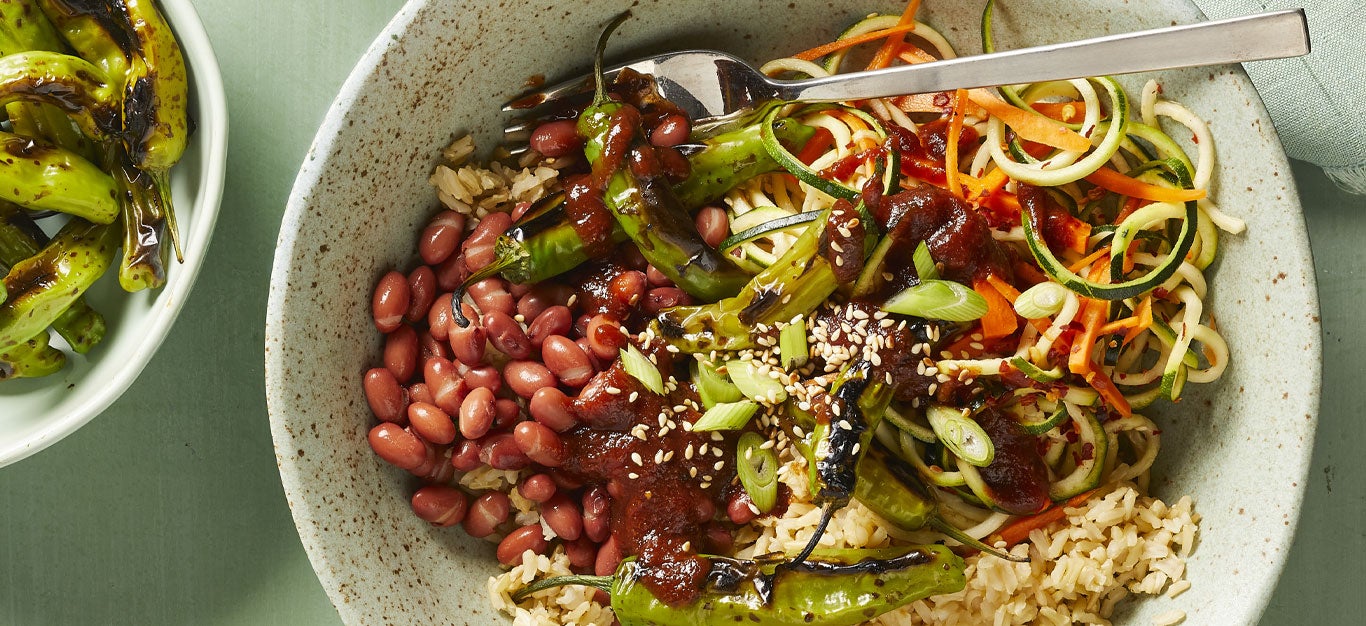 Vegan Korean BBQ Bowls with Shishito Peppers Recipe Forks Over Knives