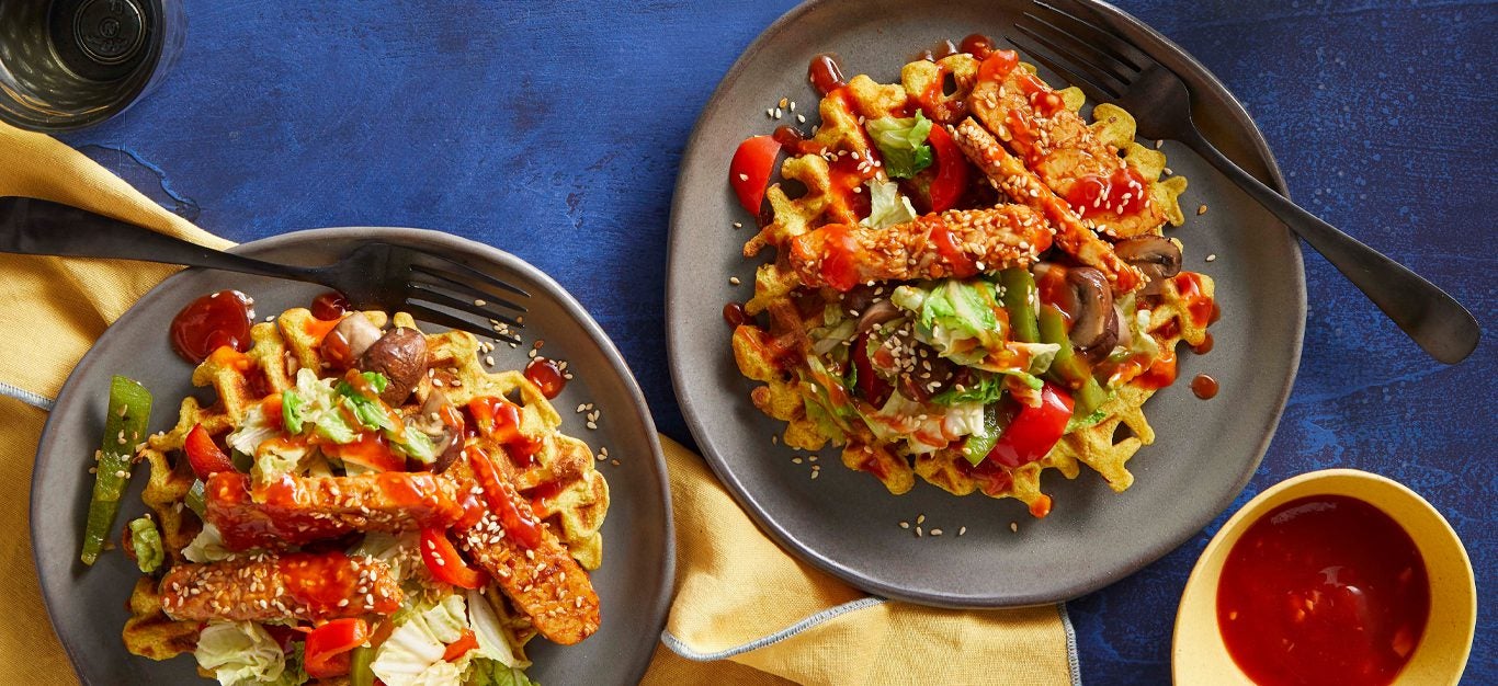 Vegan Korean-BBQ Waffles - Forks Over Knives