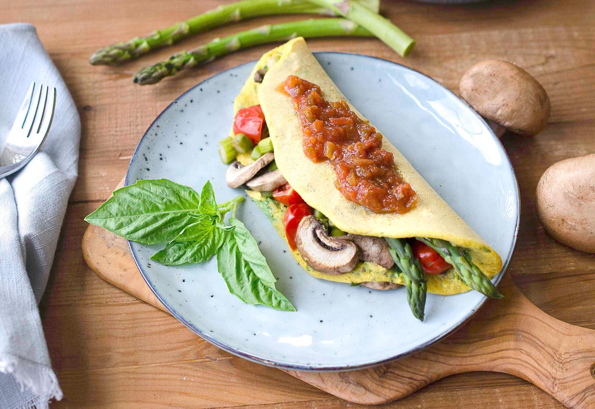 Leftover Veggie Chickpea Omelette Forks Over Knives