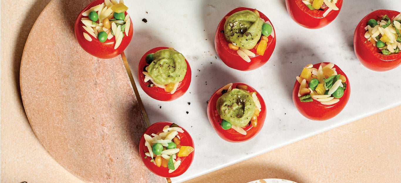 OrzoStuffed Tomatoes with Pesto Fluff Recipe Forks Over Knives