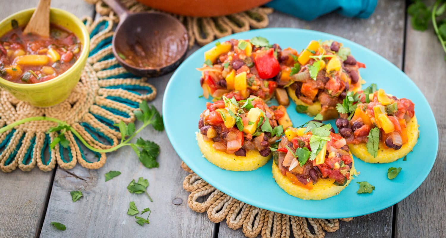Polenta with Black Beans and Mango Salsa Recipe Forks Over Knives