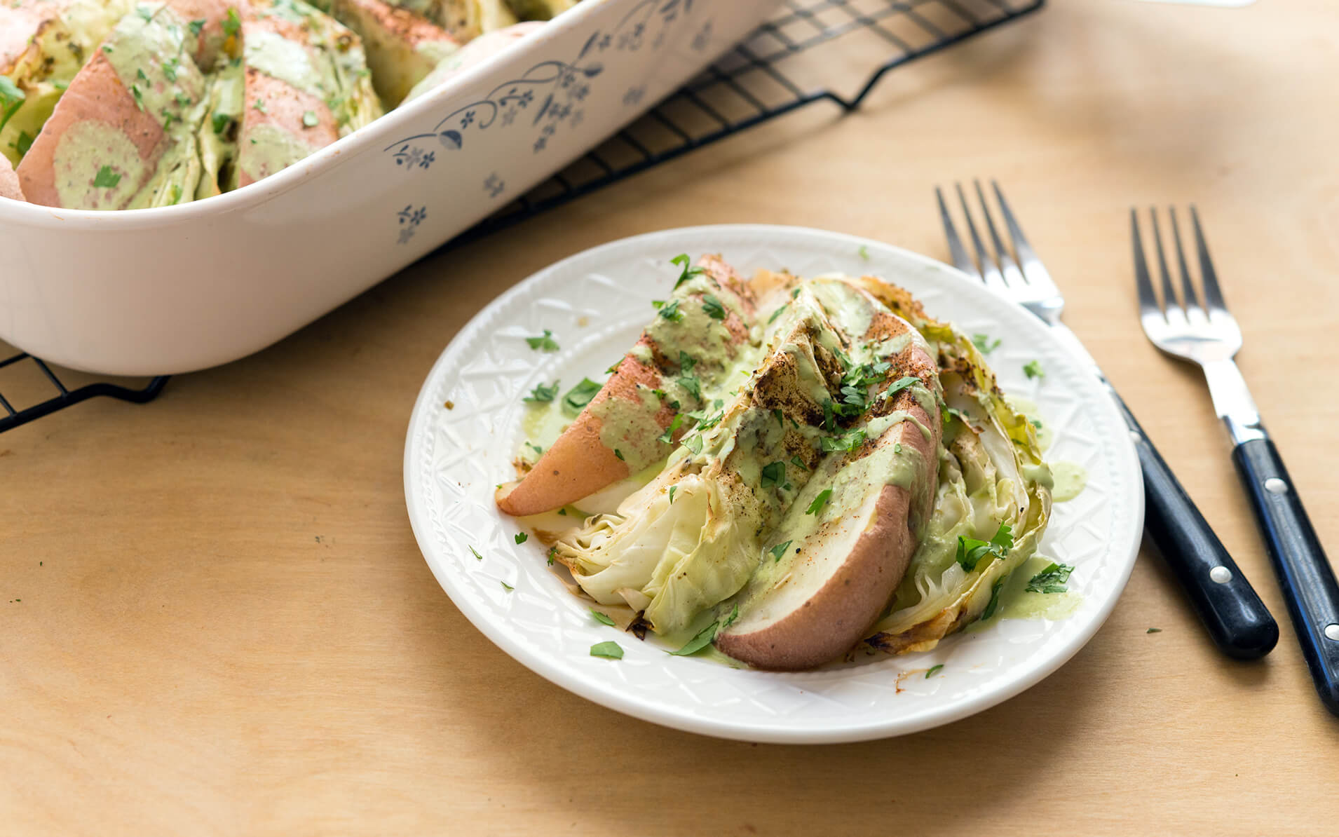 Roasted Red Potatoes and Cabbage - Forks Over Knives