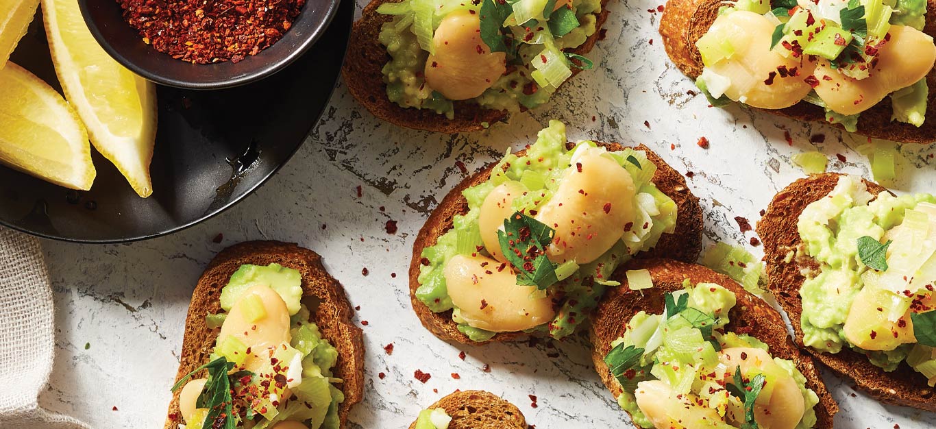 Sautéed Leek and Butter Bean Toasts-image