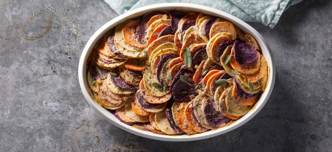 Vegan Sweet Potato Gratin - Forks Over Knives