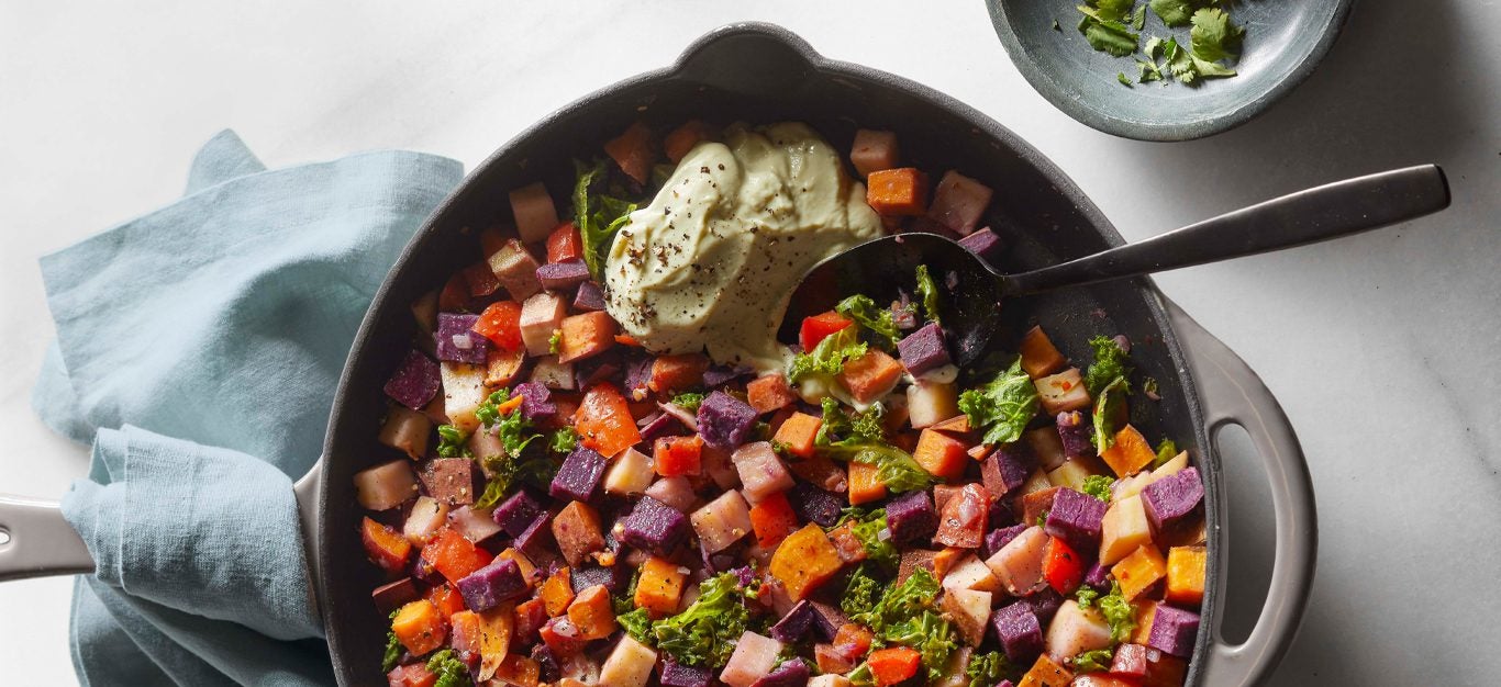 Rainbow Sweet Potato Hash - Forks Over Knives