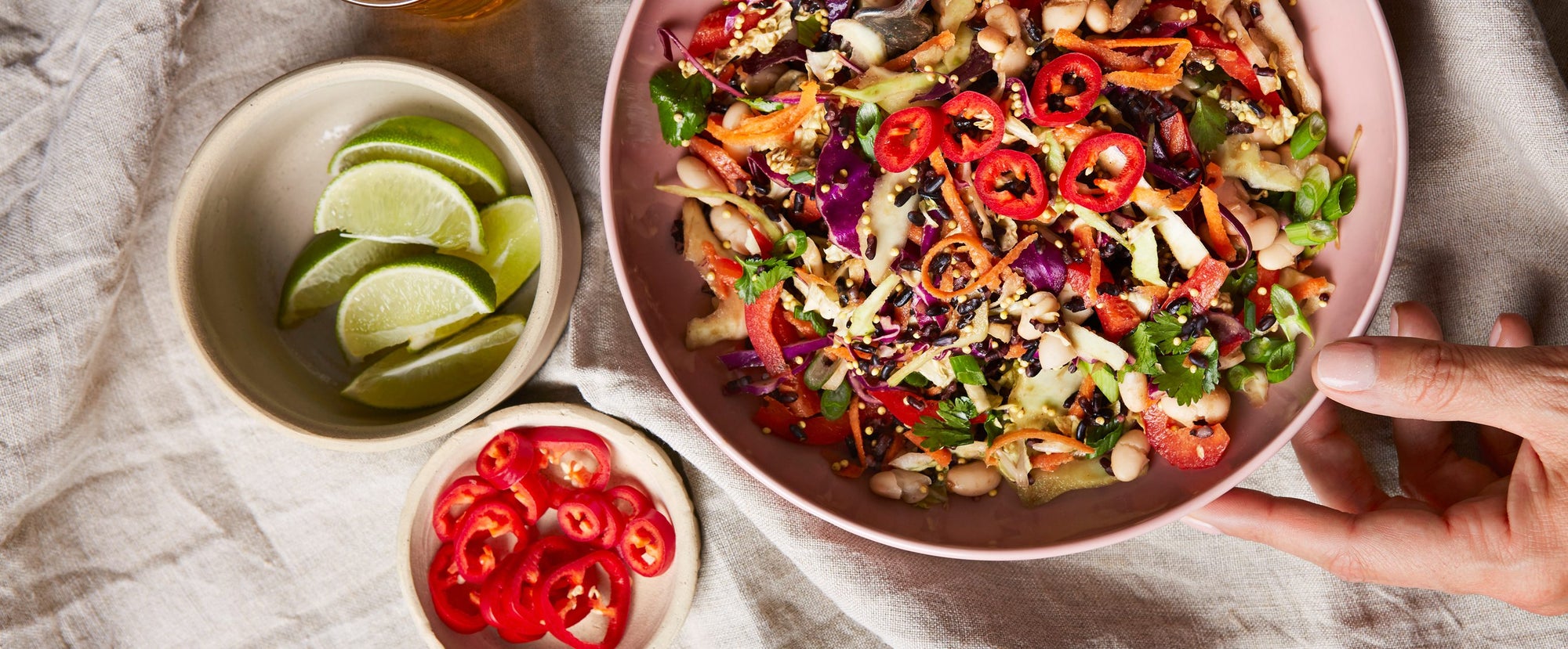 Hearty Szechwan Coleslaw with White Beans: Tasty Coleslaw Recipe