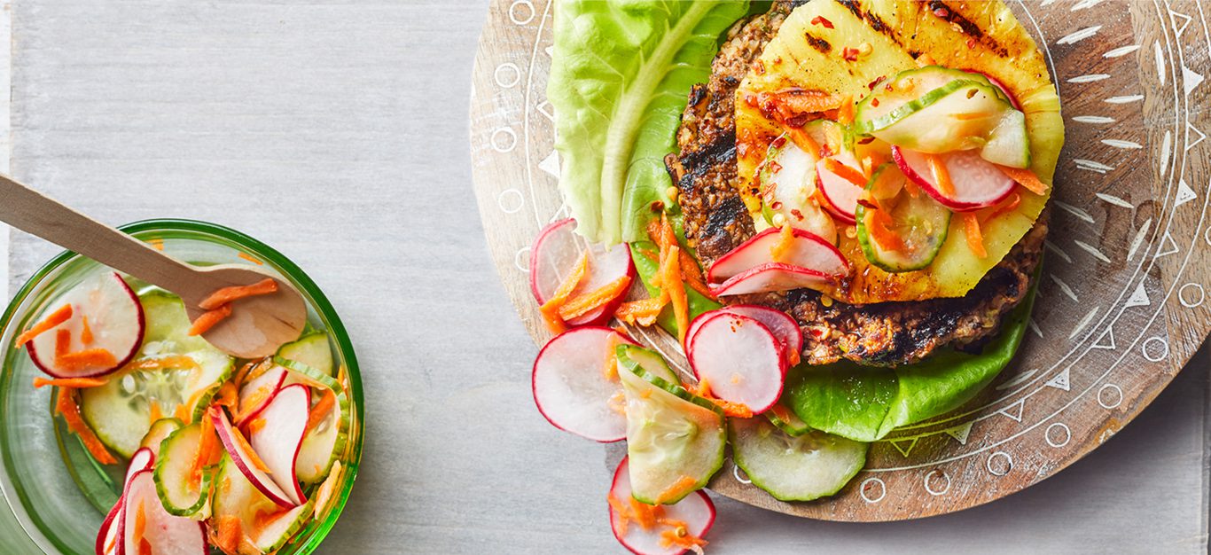 Pineapple Teriyaki Burger - Forks Over Knives