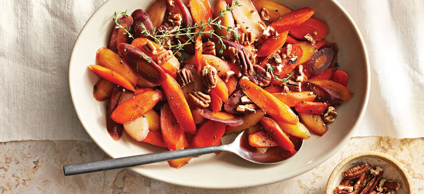Maple-Glazed Carrots with Thyme Recipe - Forks Over Knives