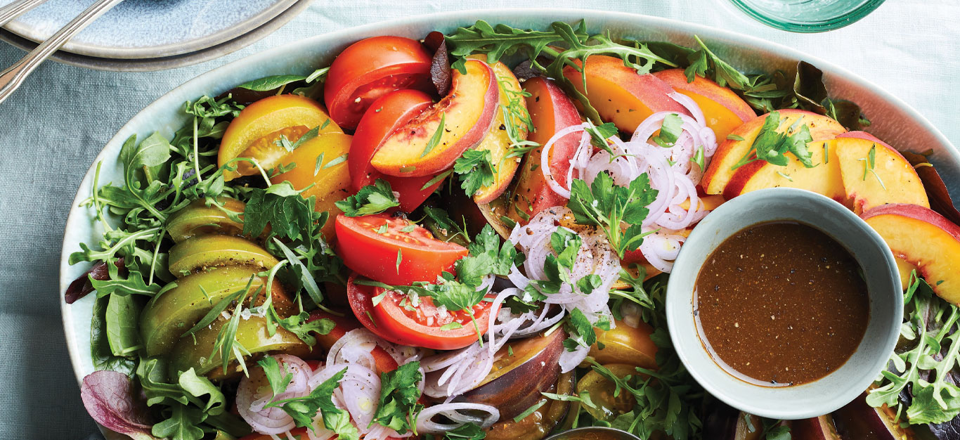 Peach and Tomato Salad Recipe - Forks Over Knives