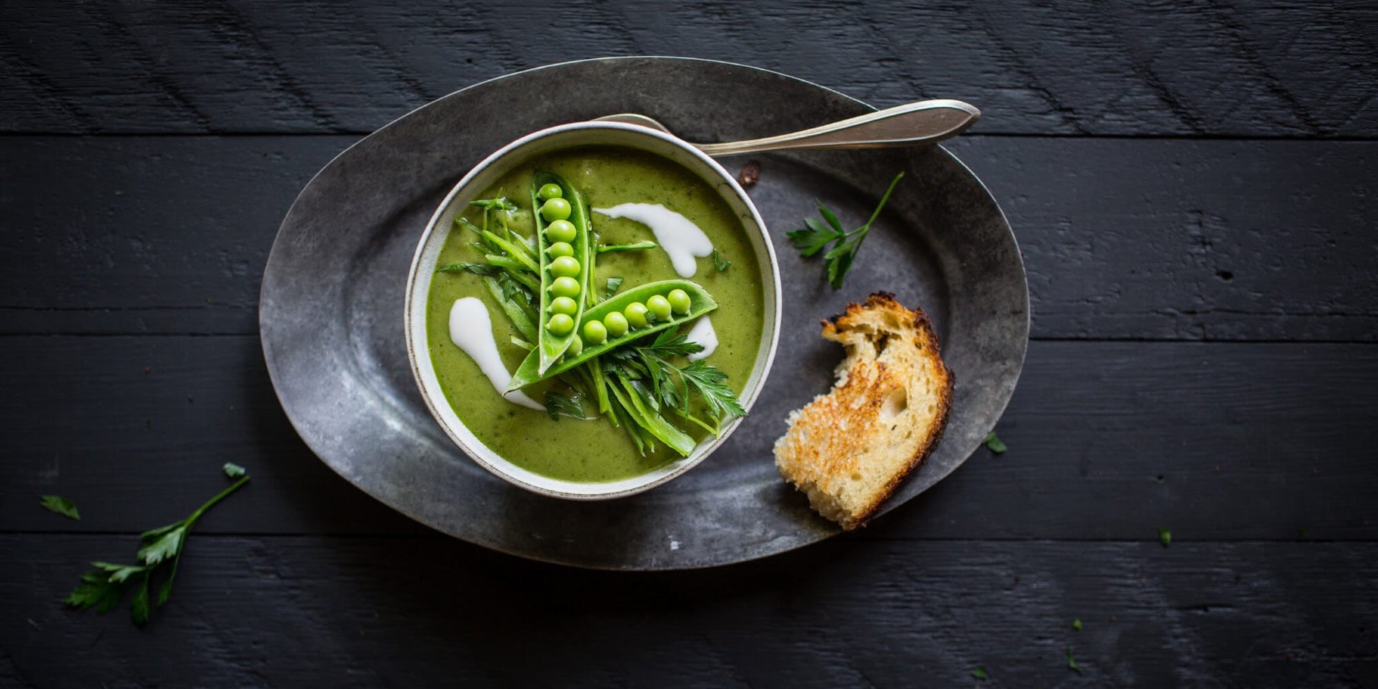 Split Pea and Chard Soup Forks Over Knives