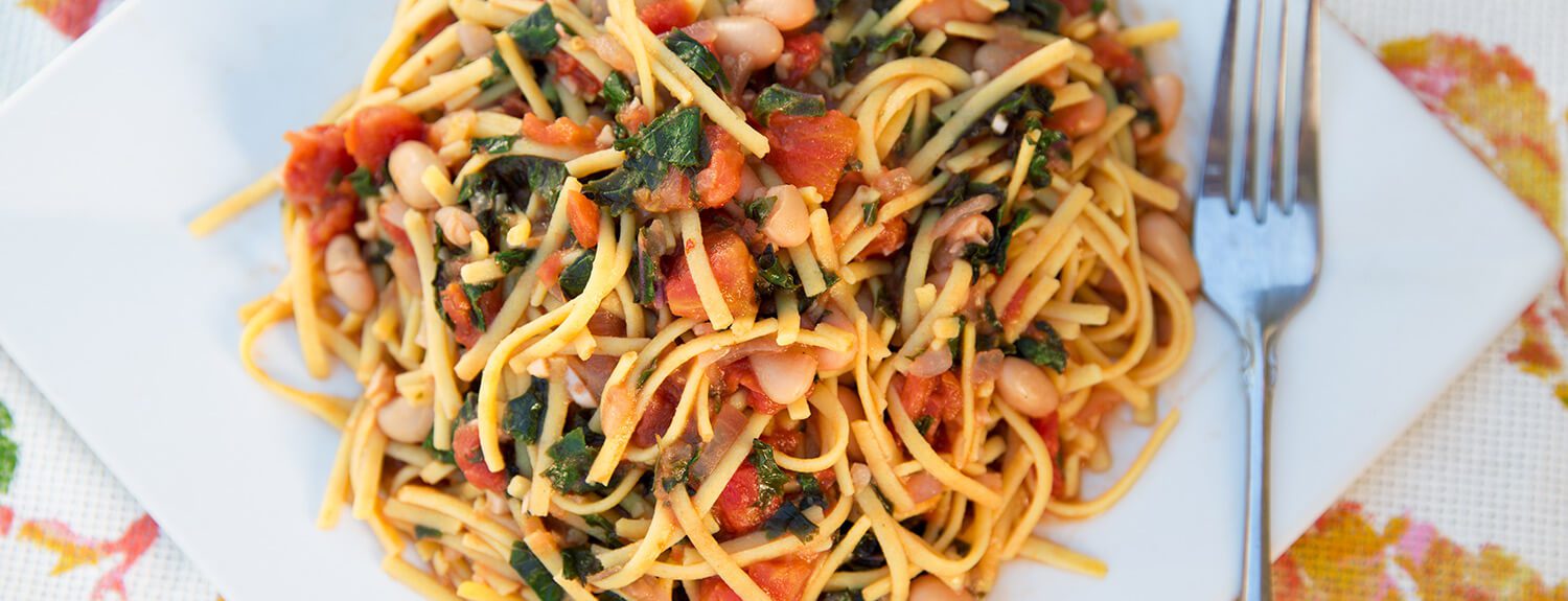 White Beans with Greens, Garlic and Tomato - Forks Over Knives