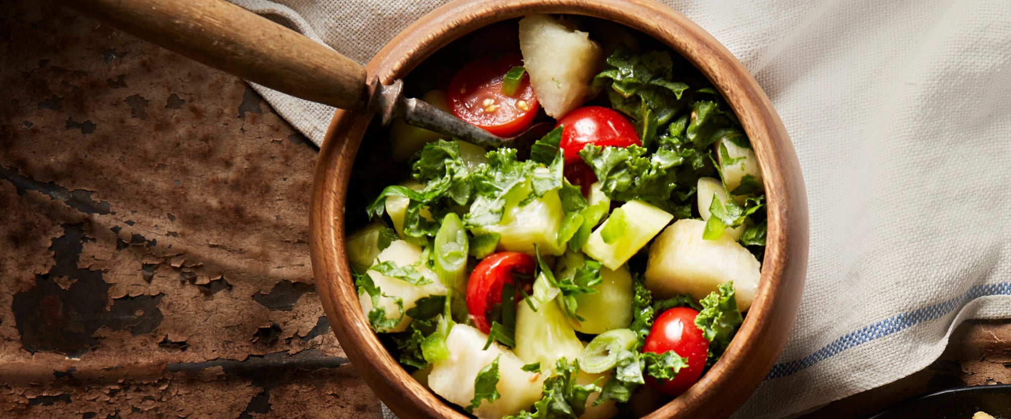 Yuca Salad with Fresh Greens - Forks Over Knives